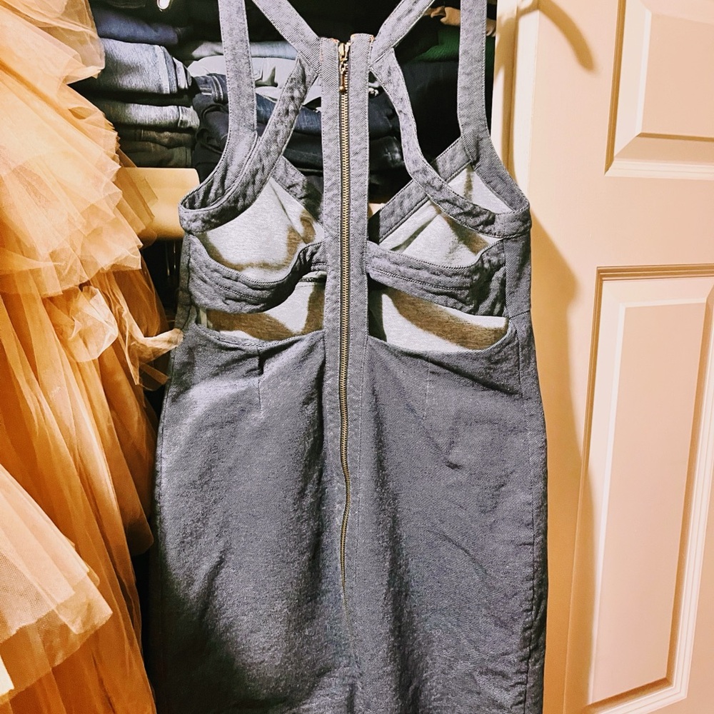 Charlotte Russe Gray Backless Dress - Picture 2 of 3